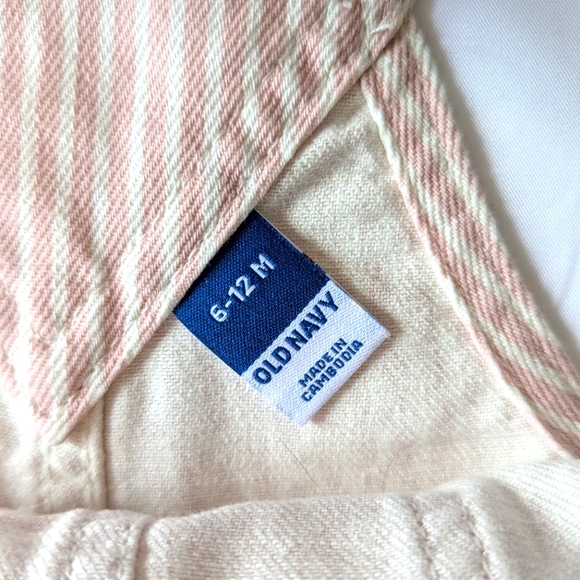 NWT Old Navy Striped Overalls 6-12m - Picture 4 of 4